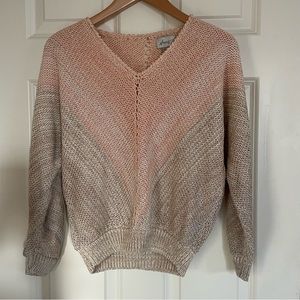 Ann Wi Vintage Monochromatic Raglan Arm Knit Sweater - Sz Med